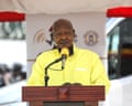 President Yoweri Kaguta Museveni addressing the press after being nominated for the 2026 presidential elections in Uganda.