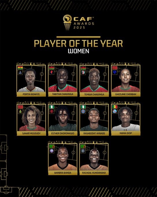 Awards CAF 2025 : Les femmes à l’honneur !