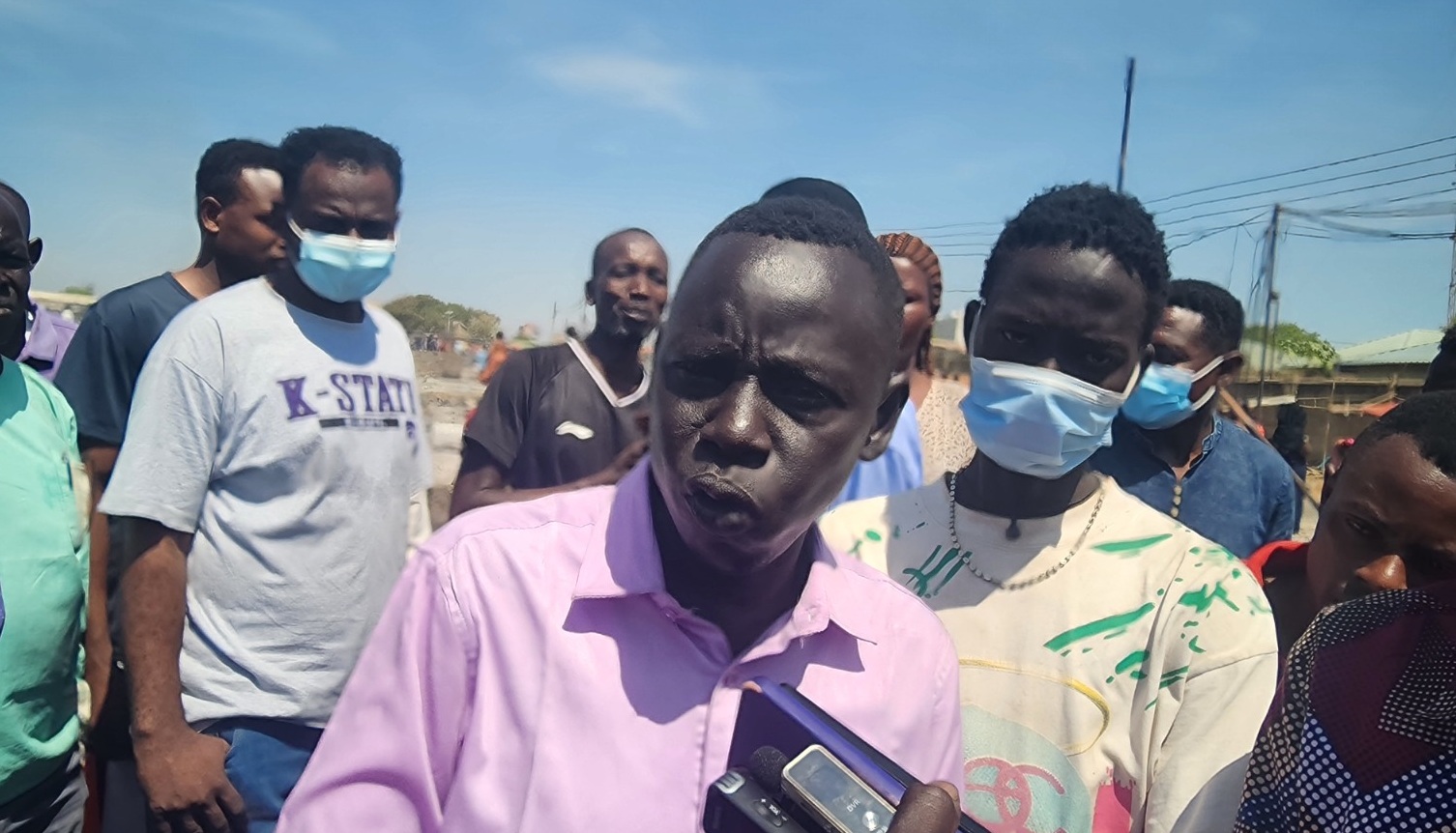 Central Equatoria State Chambers of Commerce head of Custom Market section Charles Laku Joseph speaks to journalists during an inspection visit on Thursday, December 4, 2025. [Photo by Sudans Post]